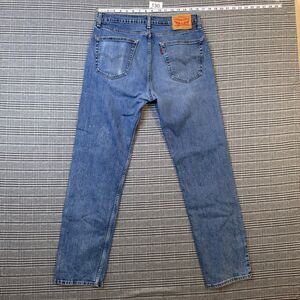 Levi's 505 Men's Jeans Medium Blue Denim Classic Straight Fit Size 34x32